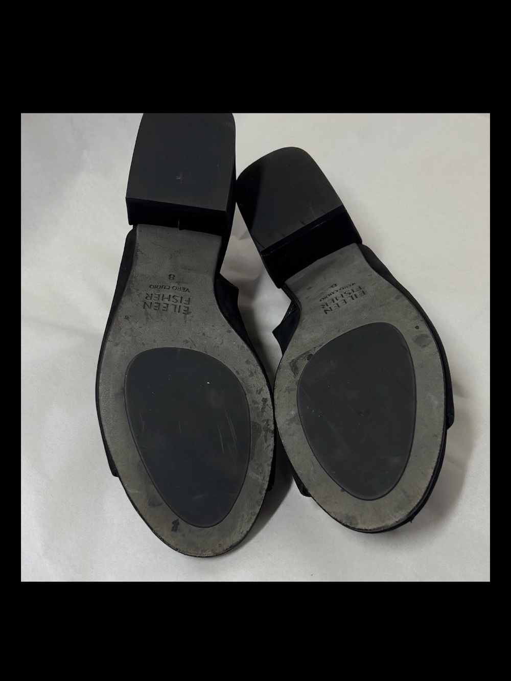 Eileen Fisher Women's Black Open-Toe Leigh Slingback Heeled Sandals‎ - Picture 9 of 11